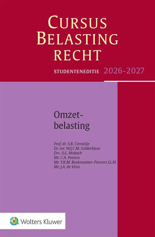 Studenteneditie Cursus Belastingrecht Omzetbelasting 2026-2027 / Druk 1 Favoriet